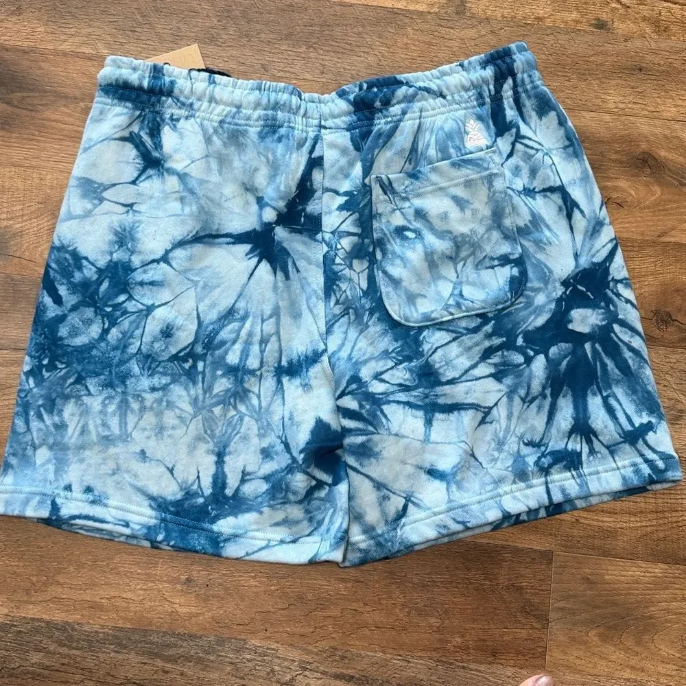 pair of tie-dye tie-waist loungewear shorts by Chubbies